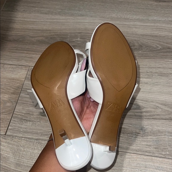 Zara white kitten heels‎ NWT - Picture 4 of 5